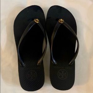 Tory Burch wedge flip flops size 7